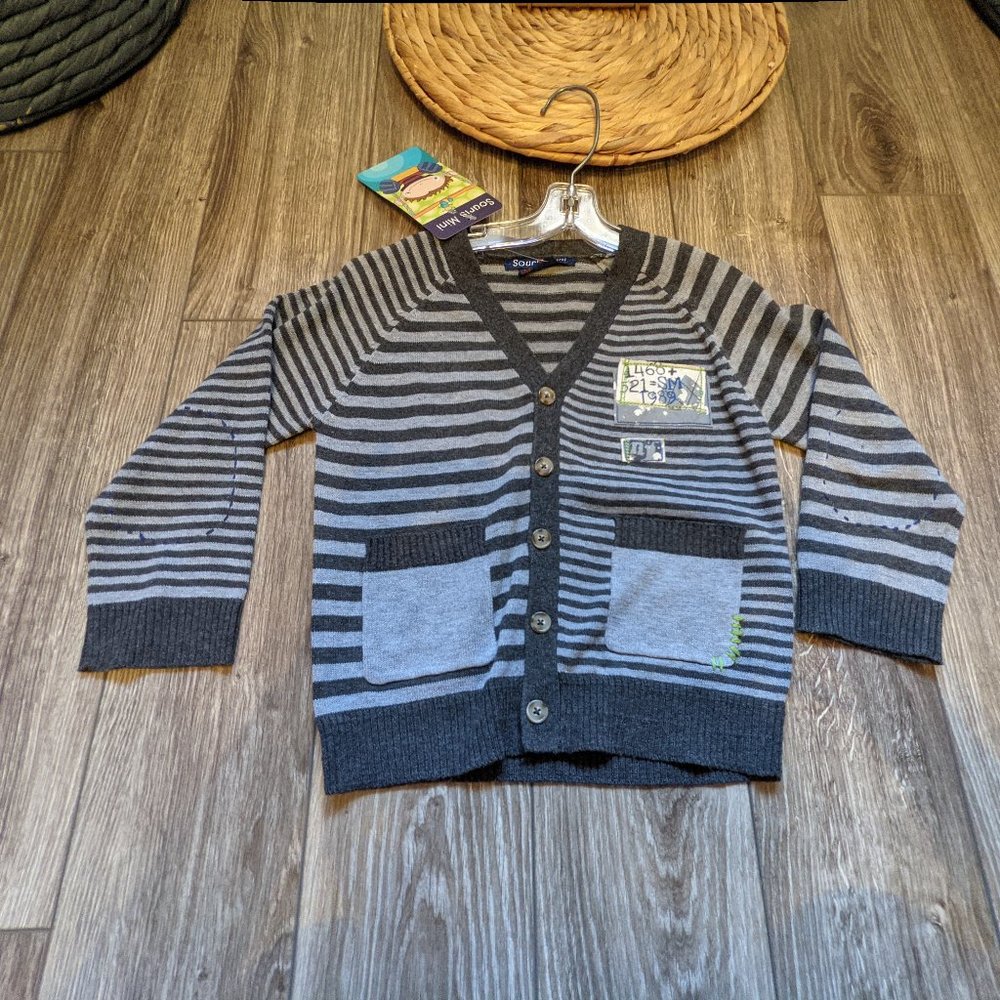 NWT Toddler Boy (4-5T) - SOURIS MINI Striped Cardigan